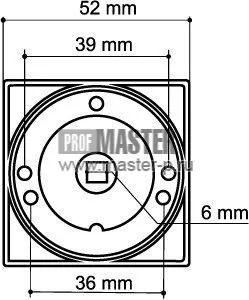 Ручка поворотная WC-BOLT BK6/SQ