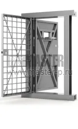 Дверь в кхо с окном для выдачи оружия