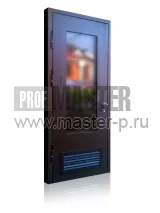Дверь в котельную МДФ с вент решеткой