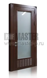 Дверь в котельную с матовым стеклом