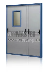 Дверь двухстворчатая остекленная EIS-60 Антипаник Push Bar | Фото 13920