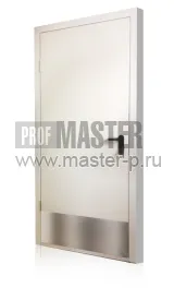 Дверь металлическая огнестойкая с отбойником из нержавеющей стали EI90