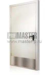 Дверь металлическая огнестойкая с отбойником из нержавеющей стали EI90 | Фото 13935