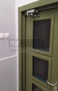 Дверь двухстворчатая EIS-60 с остеклением и доборами | Фото 13941