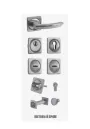 Комплект фурнитуры №18 матовый хром