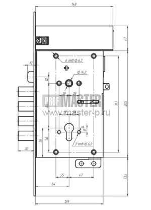 Электромеханический замок Алабай