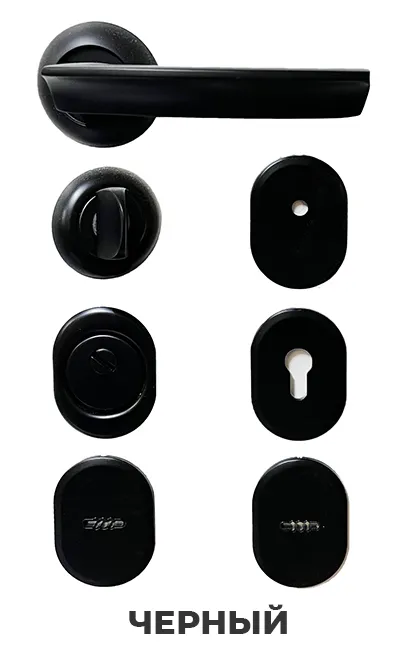 Комплект ручек и фурнитуры Резидент Черный