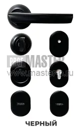 Комплект ручек и фурнитуры Резидент Черный