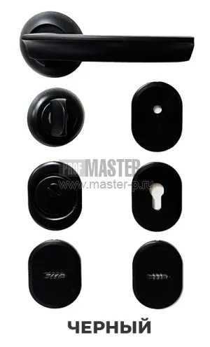 Комплект ручек и фурнитуры Резидент Черный