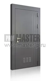 Дверь в котельную с вент решеткой продавленной
