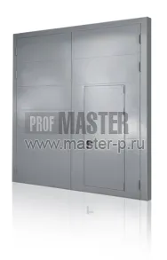 Ворота стальные огнестойкие с калиткой | Фото 23693