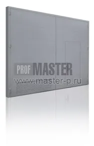 Ворота стальные огнестойкие с калиткой и вент решеткой | Фото 23699