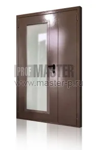 Противопожарная полуторная дверь с остеклением свыше 25% | Фото 24197