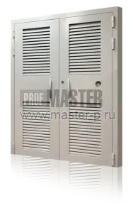 Ворота стальные с вент решетками и ниппелем | Фото 24812