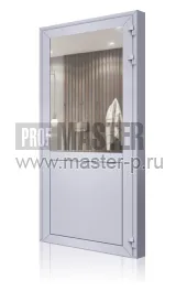 Алюминиевая термодверь с частичным остеклением