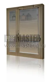 Алюминиевая противопожарная дверь ДПС-02 Антипаник Push-Bar