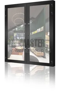 Алюминиевая техническая двупольная дверь АТД-2