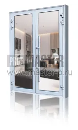 Алюминиевая техническая двупольная дверь АТД-2