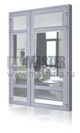 Алюминиевая противопожарная дверь ДПС-0022 EIWS 60