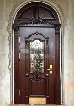 Арочная дверь массив дуба