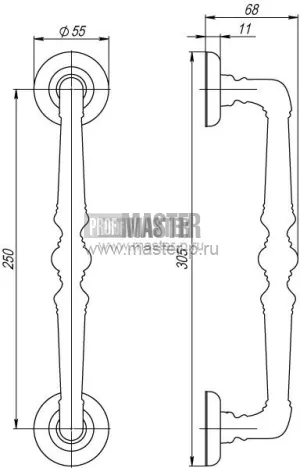Ручка-скоба RB-10 французское золото
