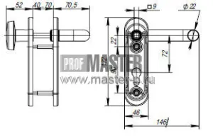 Ручка дверная DH-043P-KNOB NE