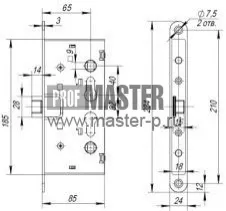 Замок для противопожарных дверей FL-0433 ANTI-PANIC