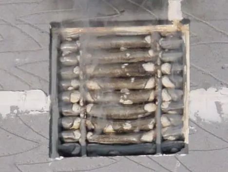 Вентиляционная решётка после нагрева